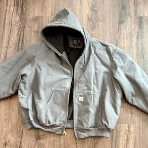 Carhartt Men's Big & Tall Loose Fit Flannel-Lined Jacket - Gray - Size 4XL